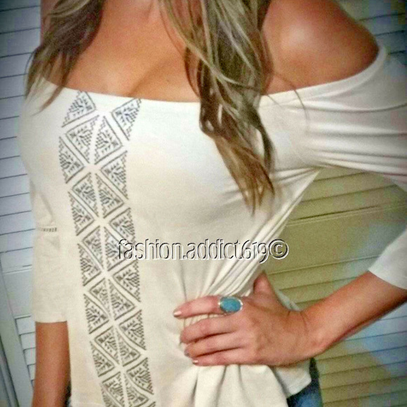SUEDE OFF SHOULDER FESTIVAL BELL SLEEVE TOP HIPPY - Picture 1 of 5